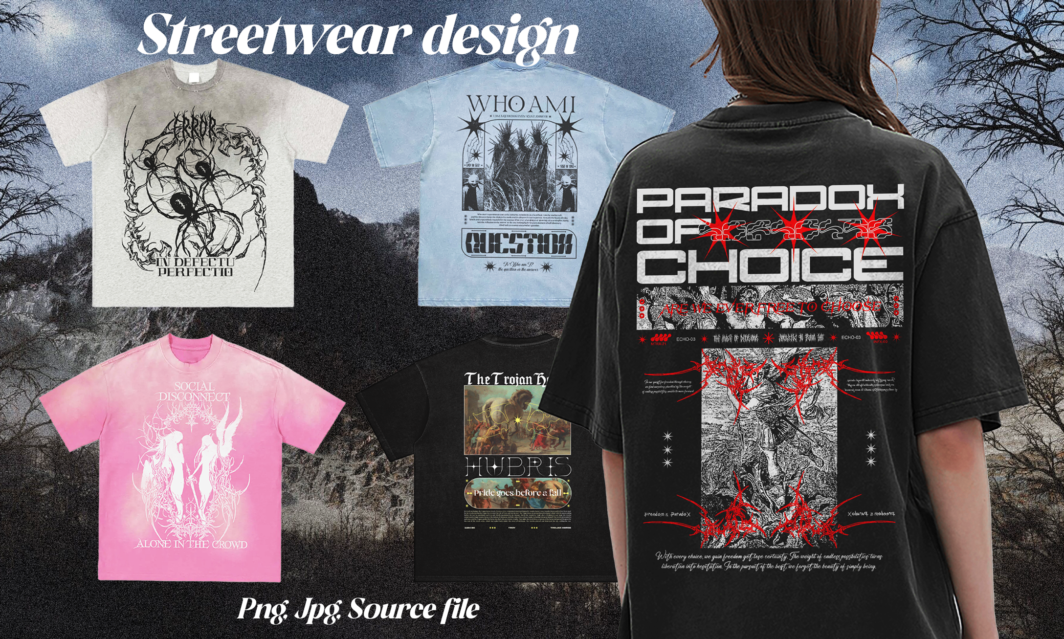 Custom streetwear t-shirt graphic design